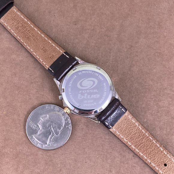 Vintage Fossil Blue Sports Watch Green Watch - Picture 8 of 9